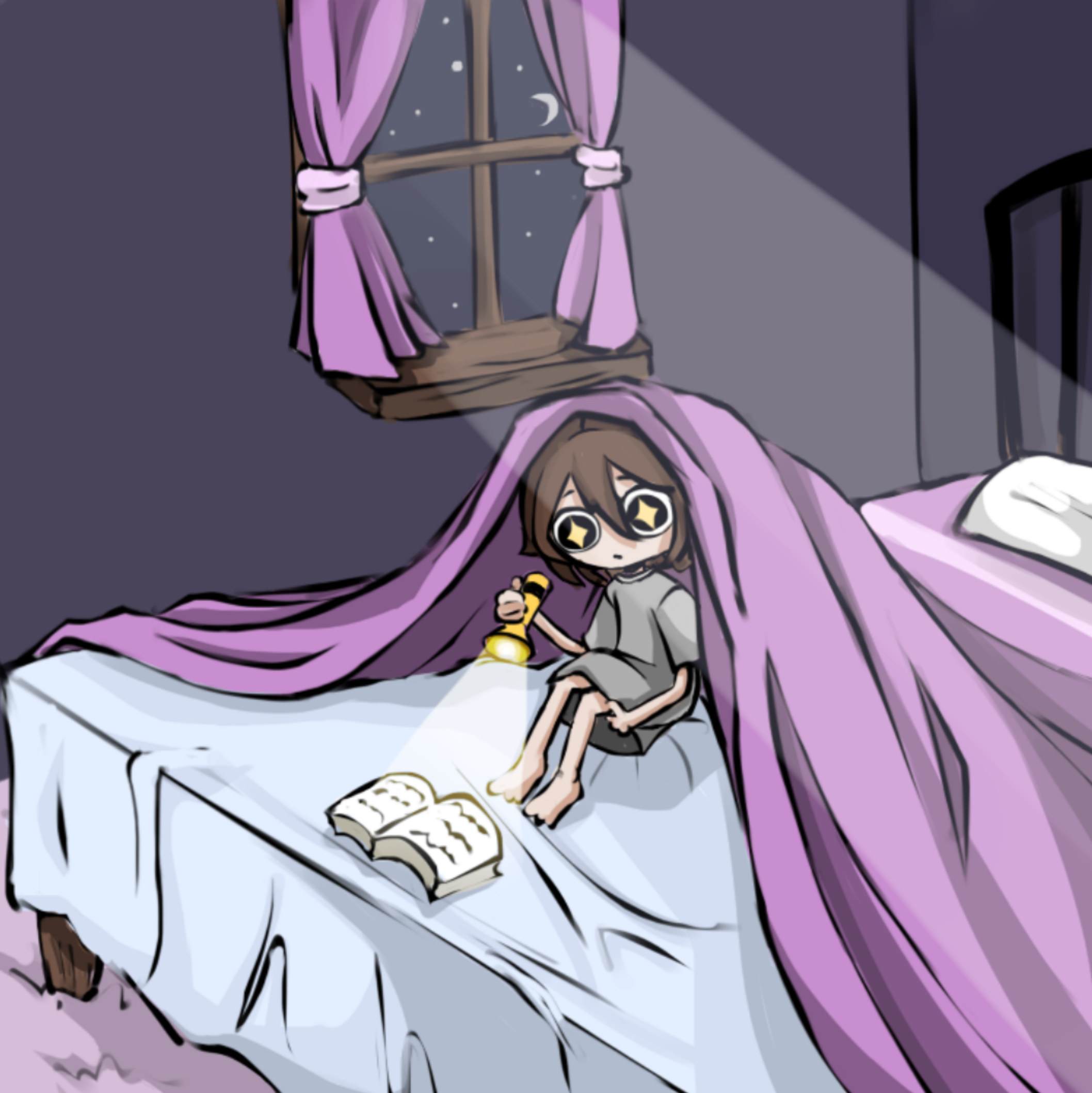 Children's sleep book illustration