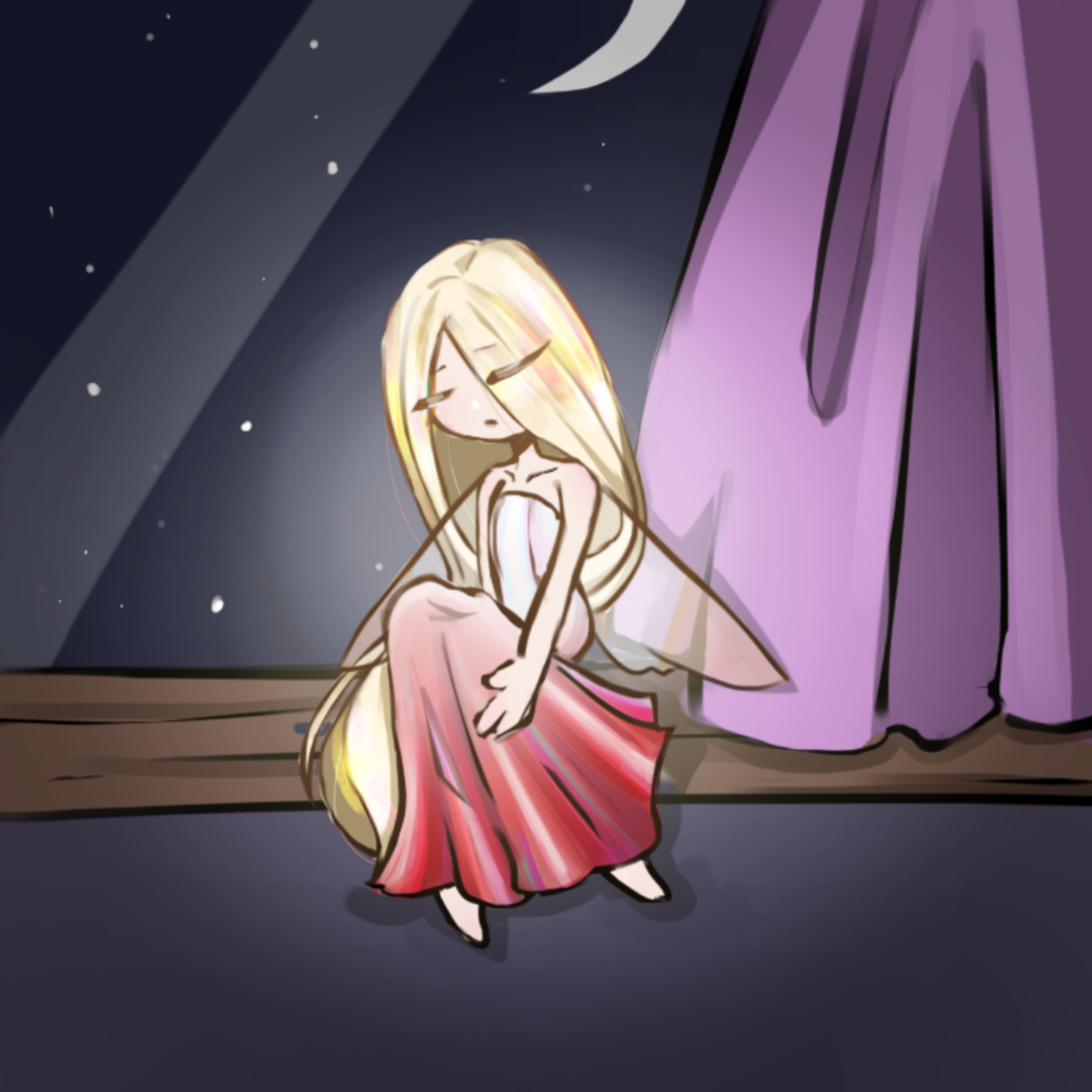 Children's sleep book illustration