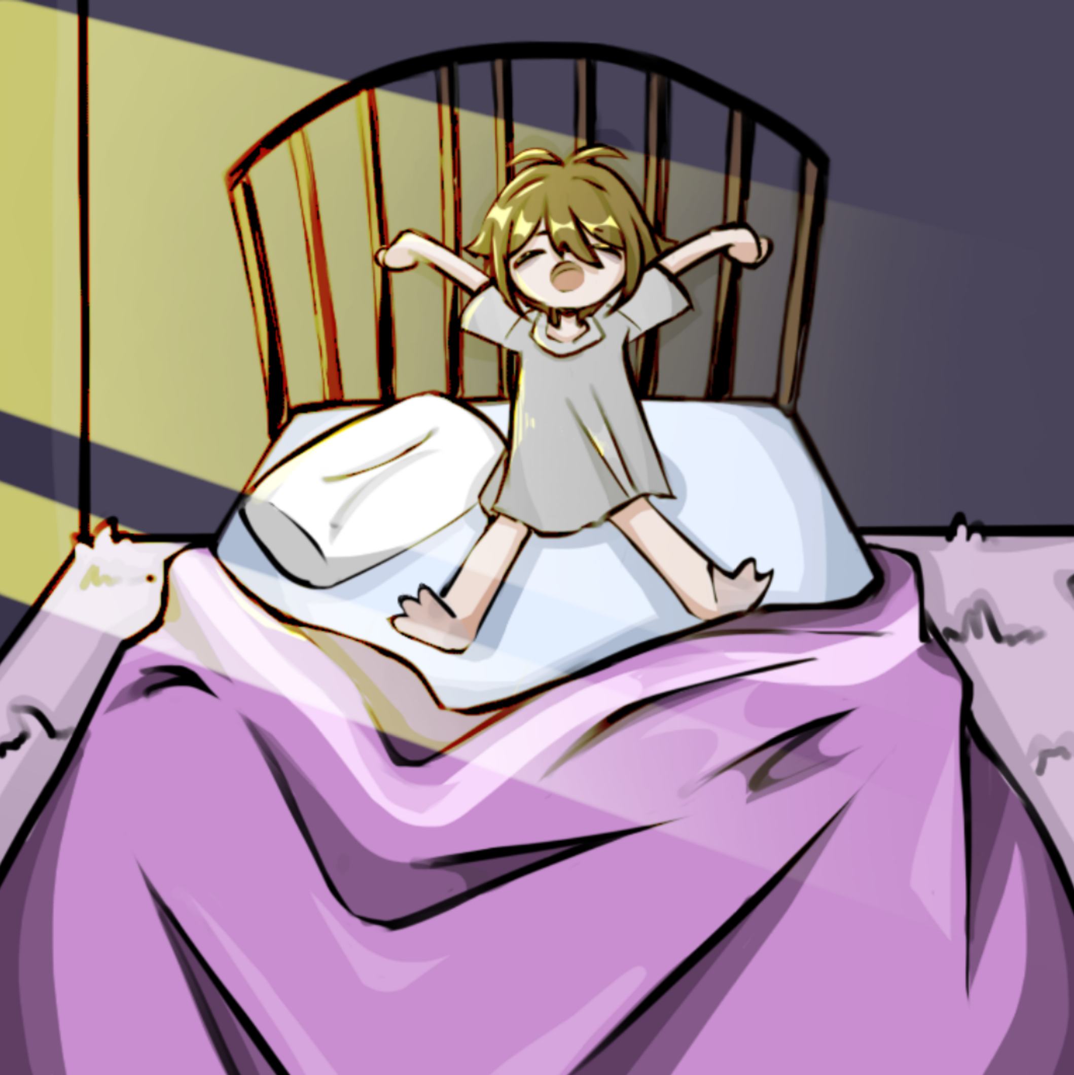Children's sleep book illustration